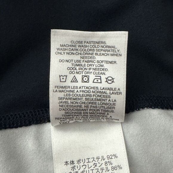 Lands End Jacket Womens Medium Black White Polka Dot 1/4 Zip Everyday Casual - Picture 10 of 11